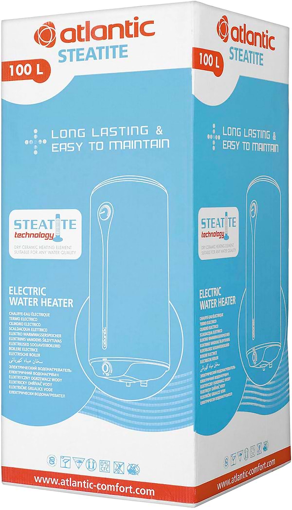 Фото - Водонагреватель Atlantic Steatite 100 VM 100 D400-1-BC 1200W