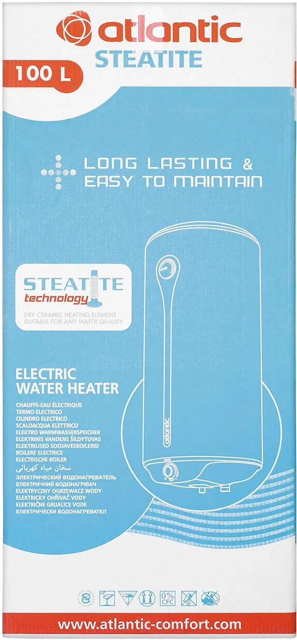 Фото - Водонагреватель Atlantic Steatite 100 VM 100 D400-1-BC 1200W