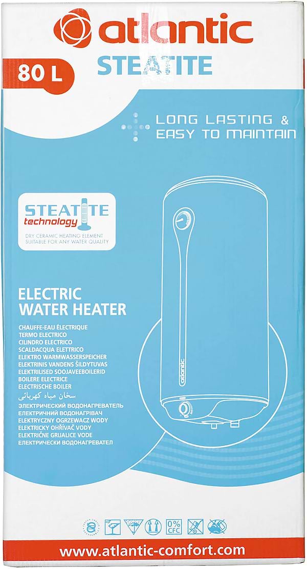 Фото - Водонагреватель Atlantic Steatite 80 VM 080 D400-1-BC 1200W