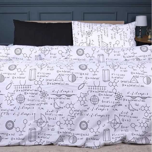 Фото - Комплект постільної білизни MirSon Бязь 17-0732 Atomic Grid 175х210 см (2200010824261)