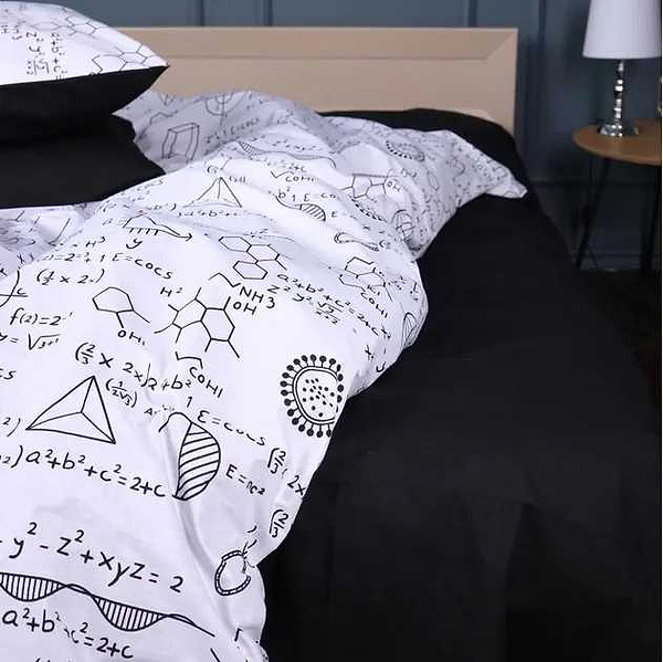 Фото - Комплект постільної білизни MirSon Бязь 17-0732 Atomic Grid 175х210 см (2200010824261)