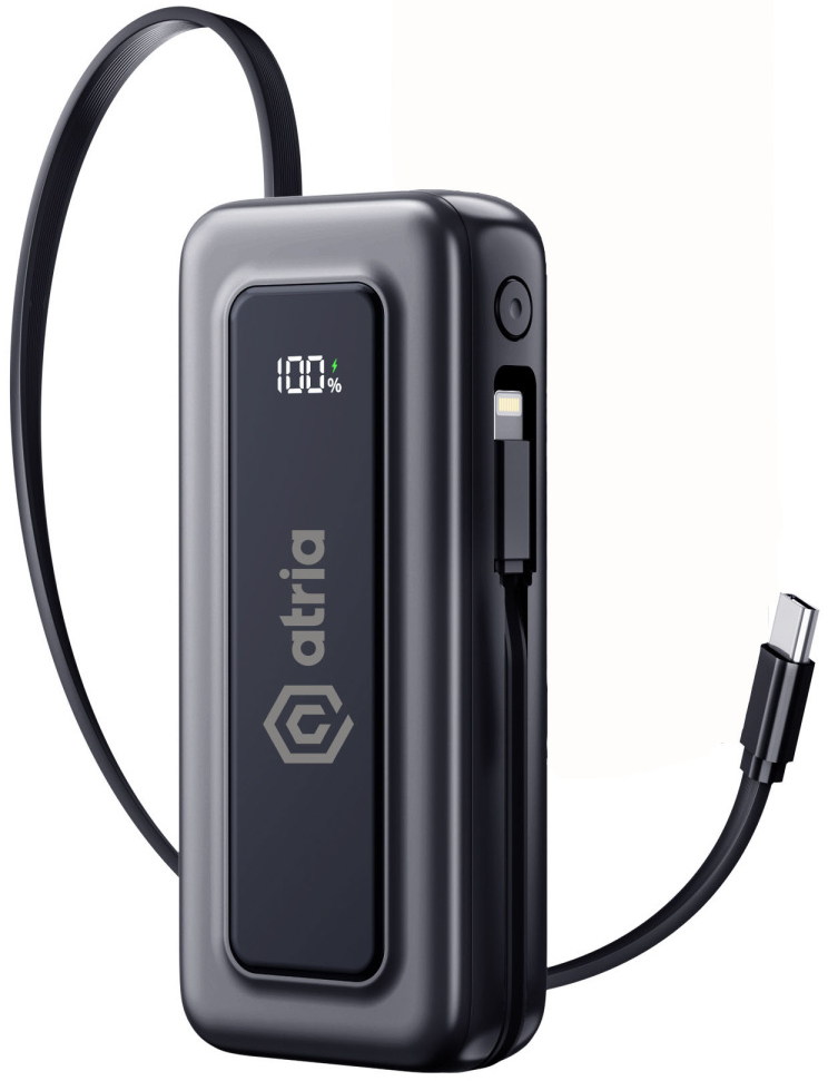 Батарея мобільна ATRIA PD35W USB-C 10000mAh (WPD-35S)