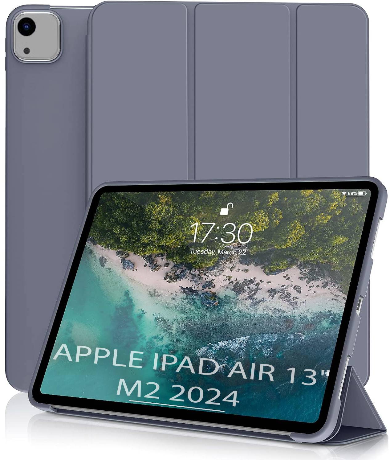 Чохол для планшета Becover Tri Fold Soft TPU Silicone for Apple iPad Air 13" M2/M3 (2024/2025) Purple (711743) - Фото 1