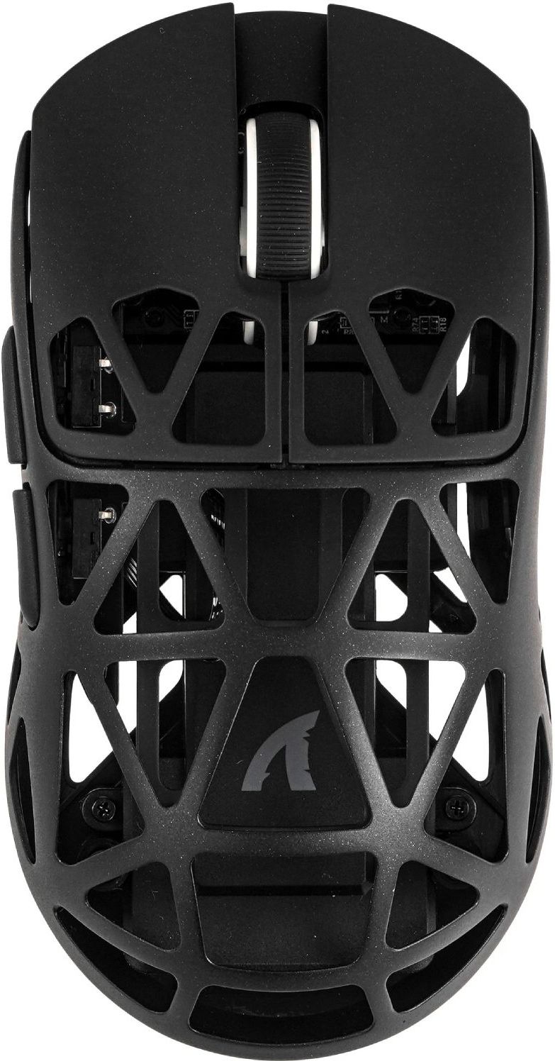 Мышь беспроводная игровая Attack Shark R2, Wireless/Bluetooth, 42000dpi, (PAW3950), 6кн., Black (R2B_AS)