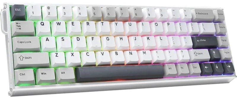 Клавіатура дротова ігрова Attack Shark X68 Max HE 68кл. RGB, USB-C, Starlight White (X68MAXSW_AS)