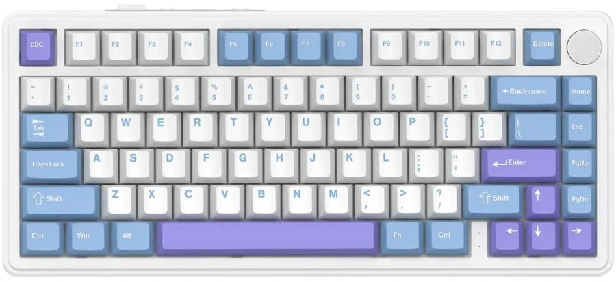 Клавіатура бездротова ігрова Attack Shark X85 82кл.RGB,Wireless,White Jade,Starlight White (AS-6972792470320-WP-UA)