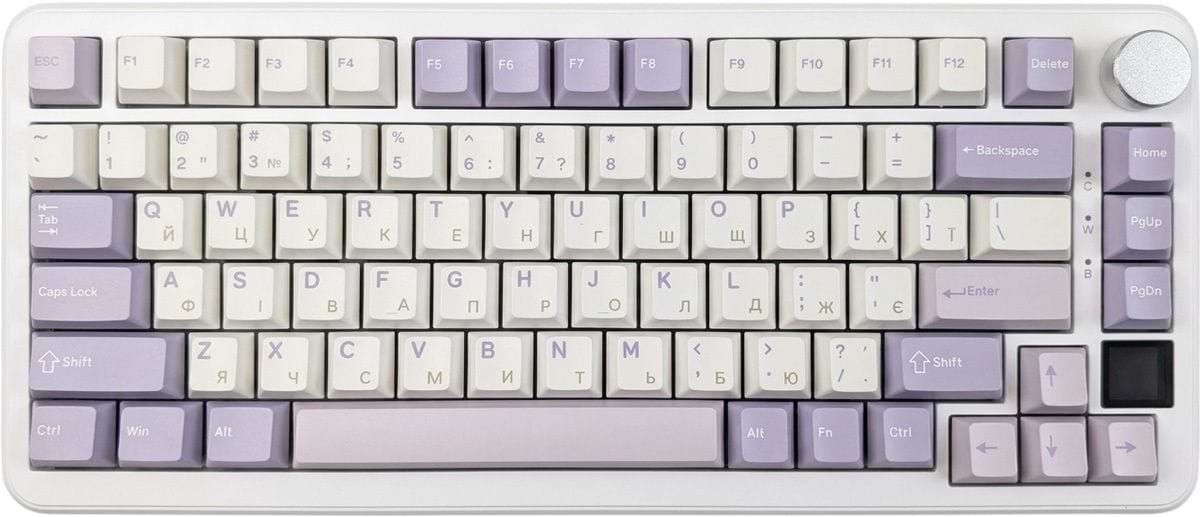 Клавиатура беспроводная игровая Attack Shark X85PRO 82кл. RGB, Wireless, Lavender (AS-6972792471105-L)