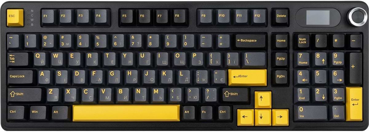 Клавіатура бездротова ігрова Attack Shark X98 Pro 99кл. RGB, Wireless, TFT disp., Star Black (AS-6972792470498-SB-UA)
