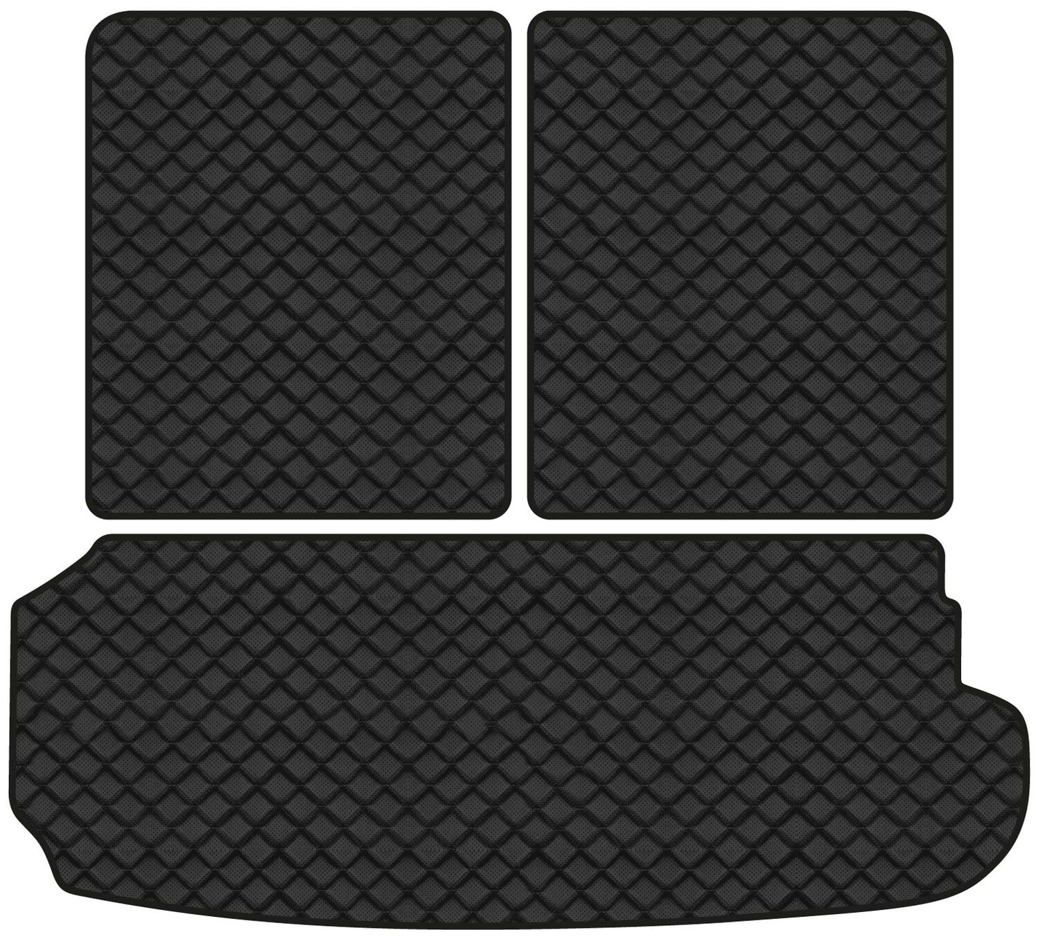 Коврик из экокожи в багажник авто EVAtech ECO для Q7 (4M) 7 seats Audi 2015 2 поколение SUV USA AU11153BG3BBB