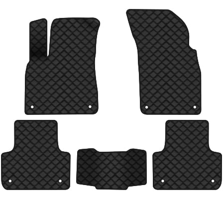 Коврики из экокожи в салон авто EVAtech ECO для Q7 (4M) 7 seats Audi 2015 2 поколение SUV USA (AU11153CV5AV8BBB)