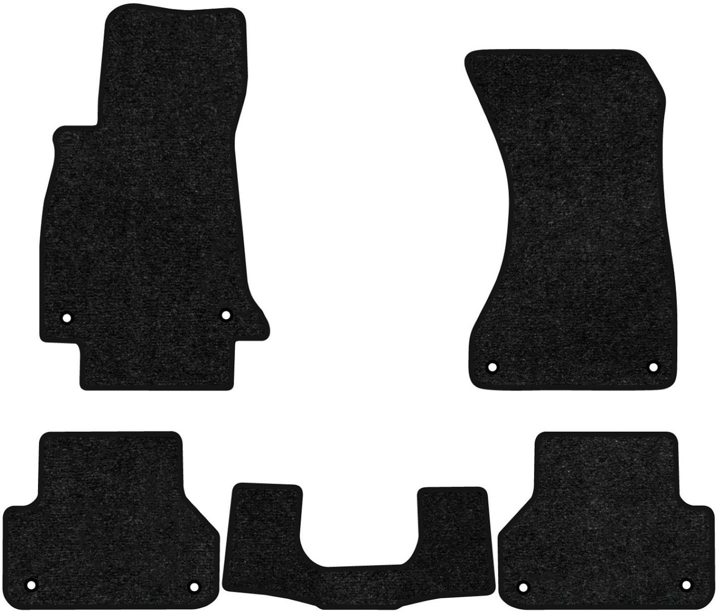 Коврики ворсовые в салон авто EVAtech Standard для Audi A5 Sportback (F5) 2016 2 поколение Liftback USA черный кант AU12396CB5AV8VEB