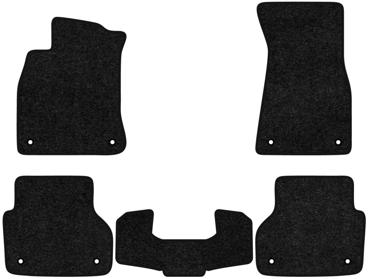 Коврики ворсовые в салон авто EVAtech Standard для Audi A6 (C8) 2018 5 поколение Combi EU черный кант AU13720CBK5AV8VEB