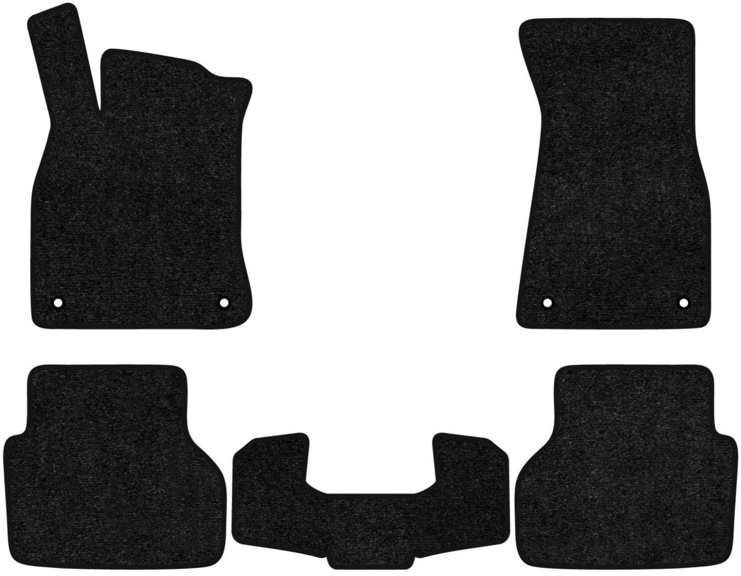 Коврики ворсовые в салон авто EVAtech Standard для Audi A6 (C8) 2018 5 поколение Combi EU черный кант AU13720CLB5AV4VEB