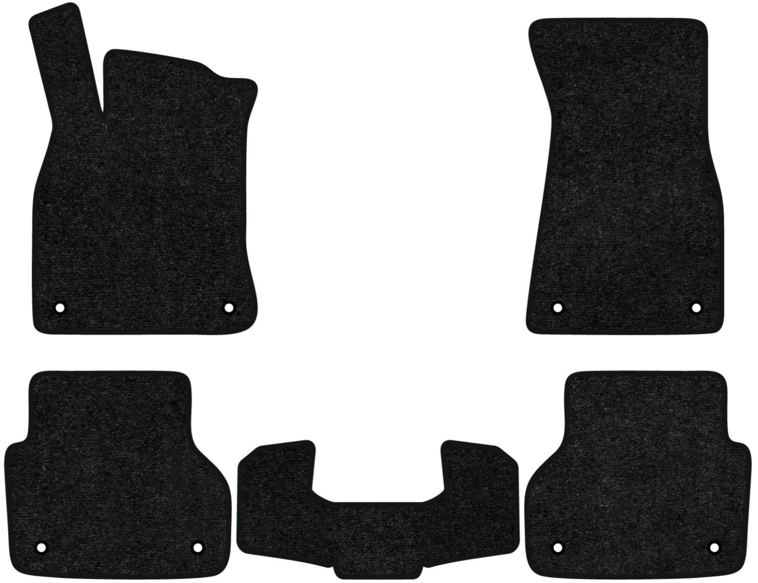 Коврики ворсовые в салон авто EVAtech Standard для Audi A6 (C8) 2018 5 поколение Combi EU черный кант AU13720CLK5AV8VEB