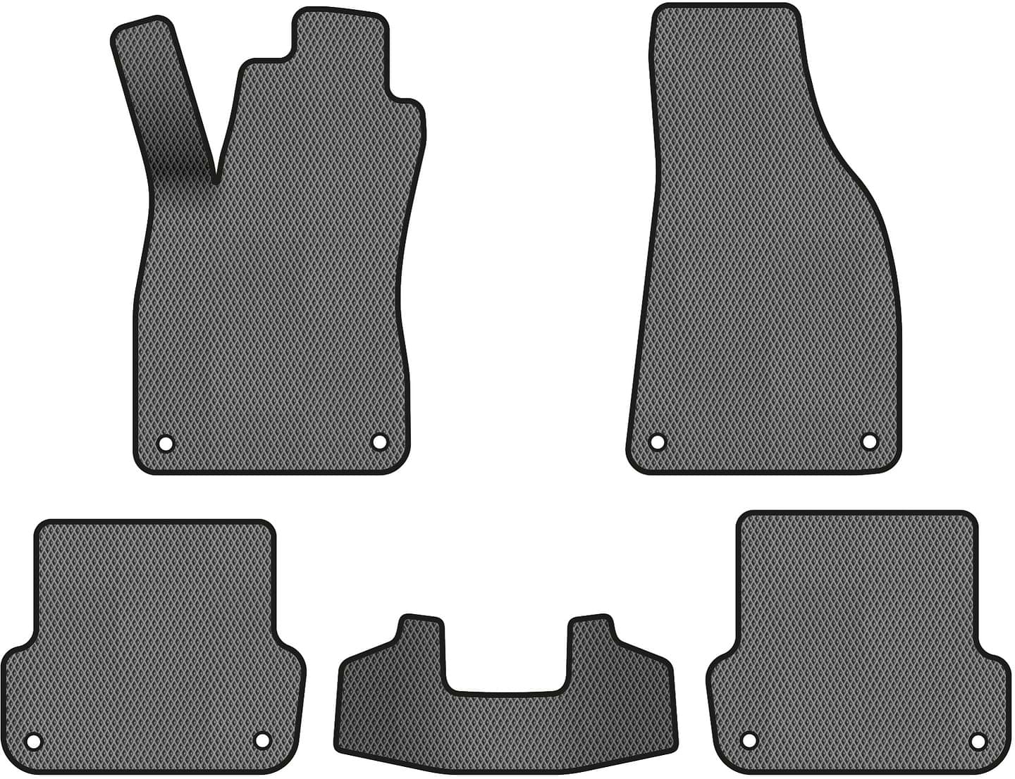 EVA коврики в салон авто EVAtech для A4 (B6) MT Audi 2000-2004 2 поколение Sedan EU (AU1408CV5AV8RGB)
