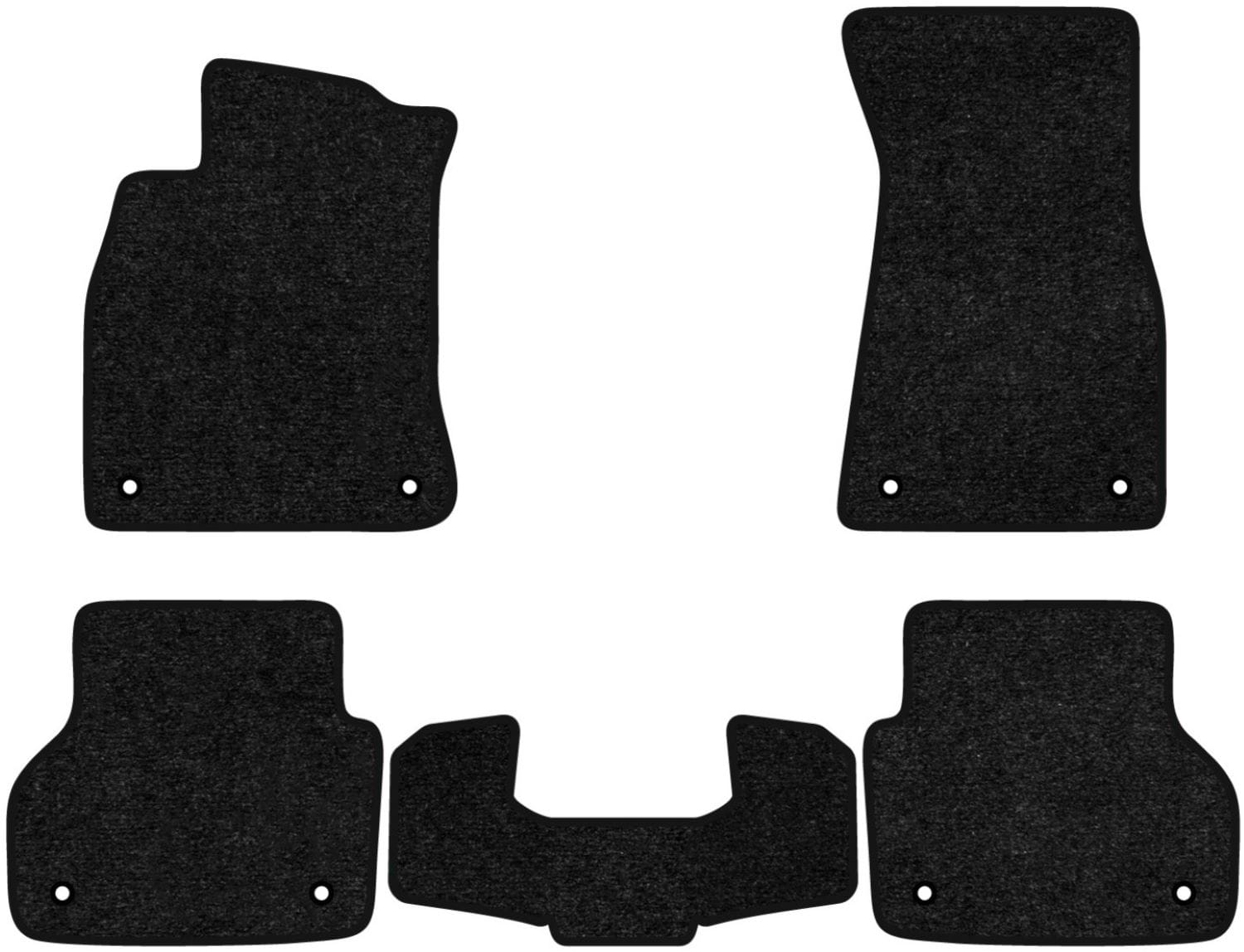 Коврики ворсовые в салон авто EVAtech Standard для Audi A6 Allroad Quattro (C8) 2018 5 поколение Combi EU черный кант AU14110CBK5AV8VEB