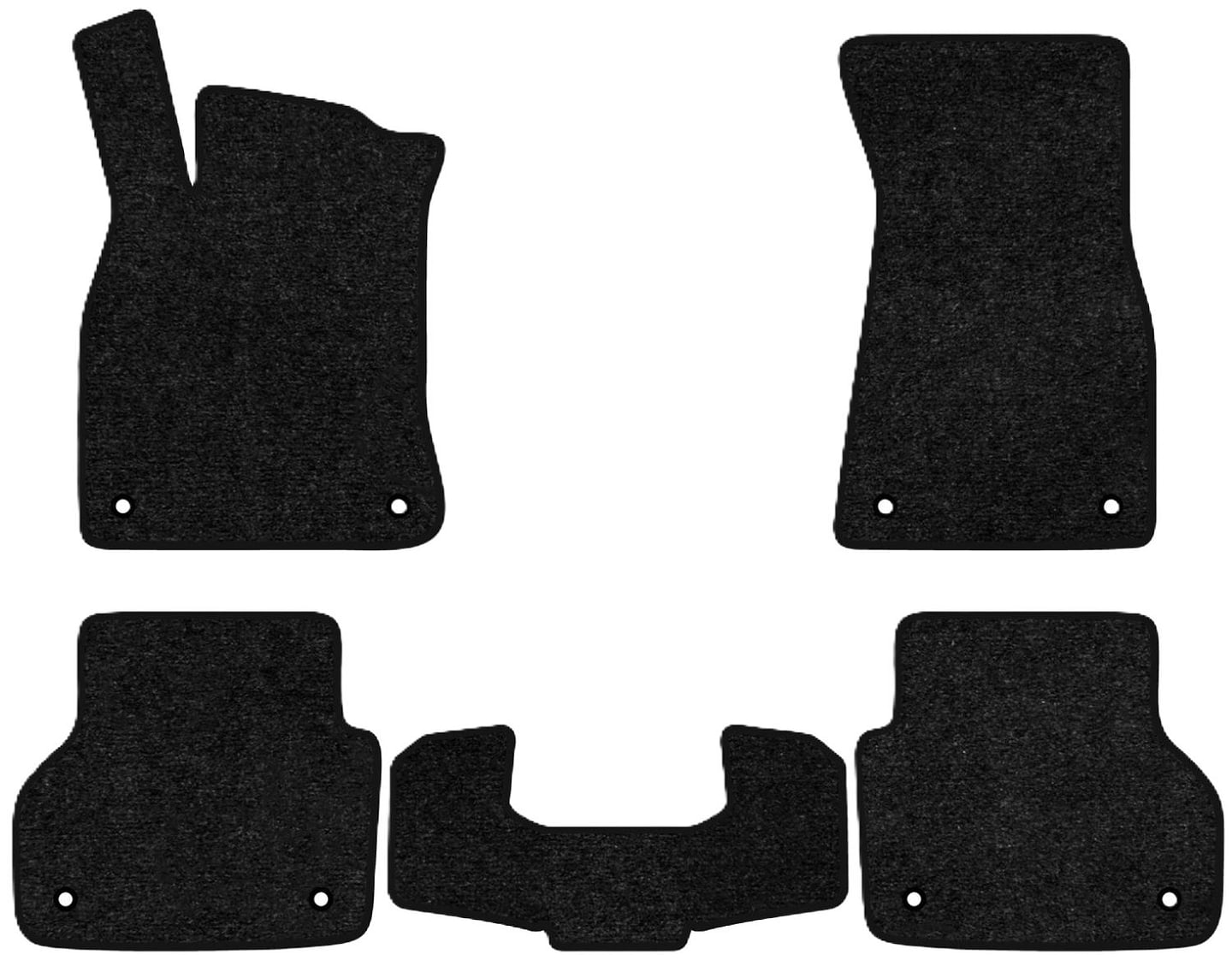 Коврики ворсовые в салон авто EVAtech Standard для Audi A6 Allroad Quattro (C8) 2018 5 поколение Combi EU черный кант AU14110CLK5AV8VEB