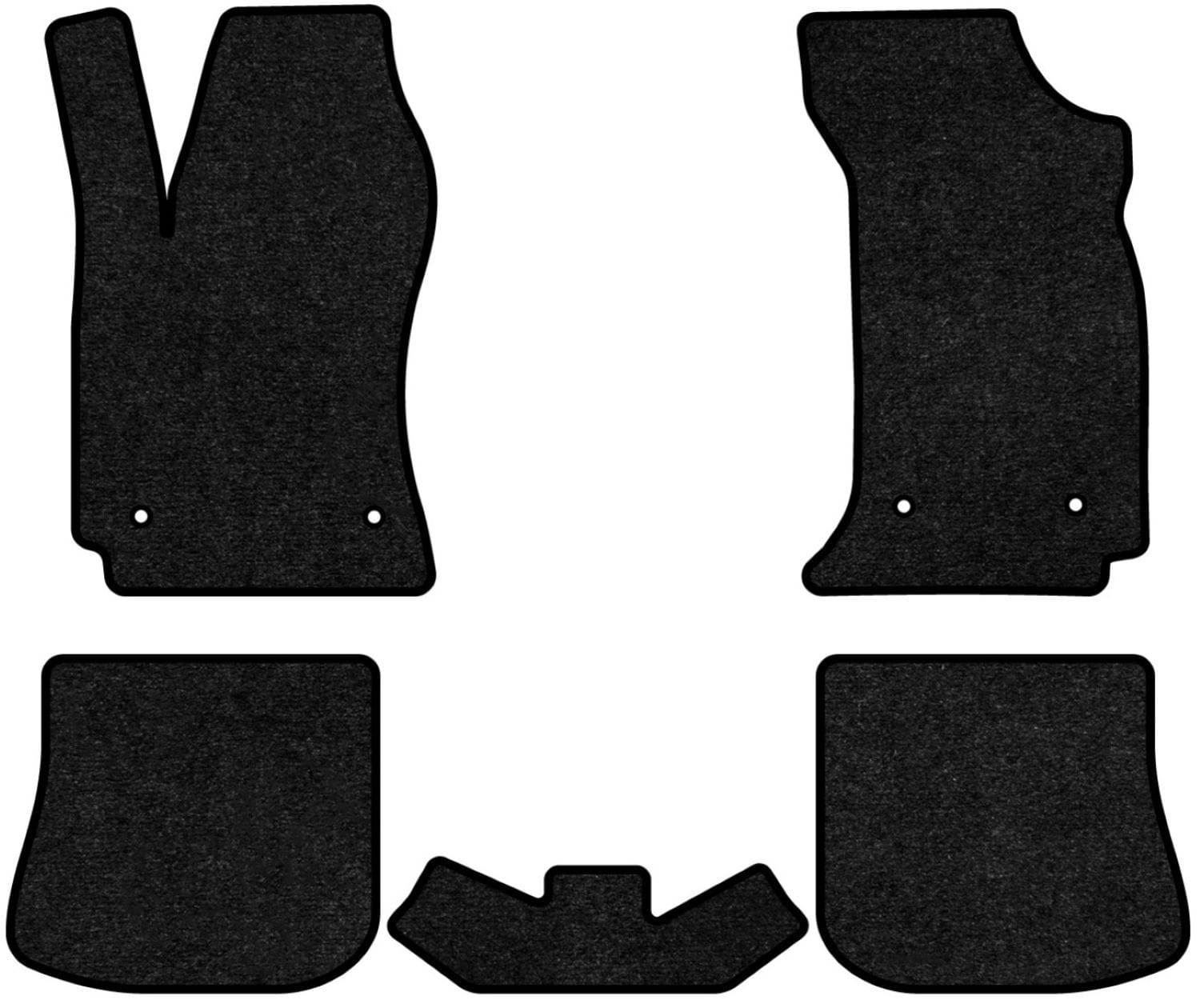 Коврики ворсовые в салон авто EVAtech Standard для Audi A4 (B5) 1994-1999 1 поколение Combi EU черный кант AU14120CV5TL4VEB