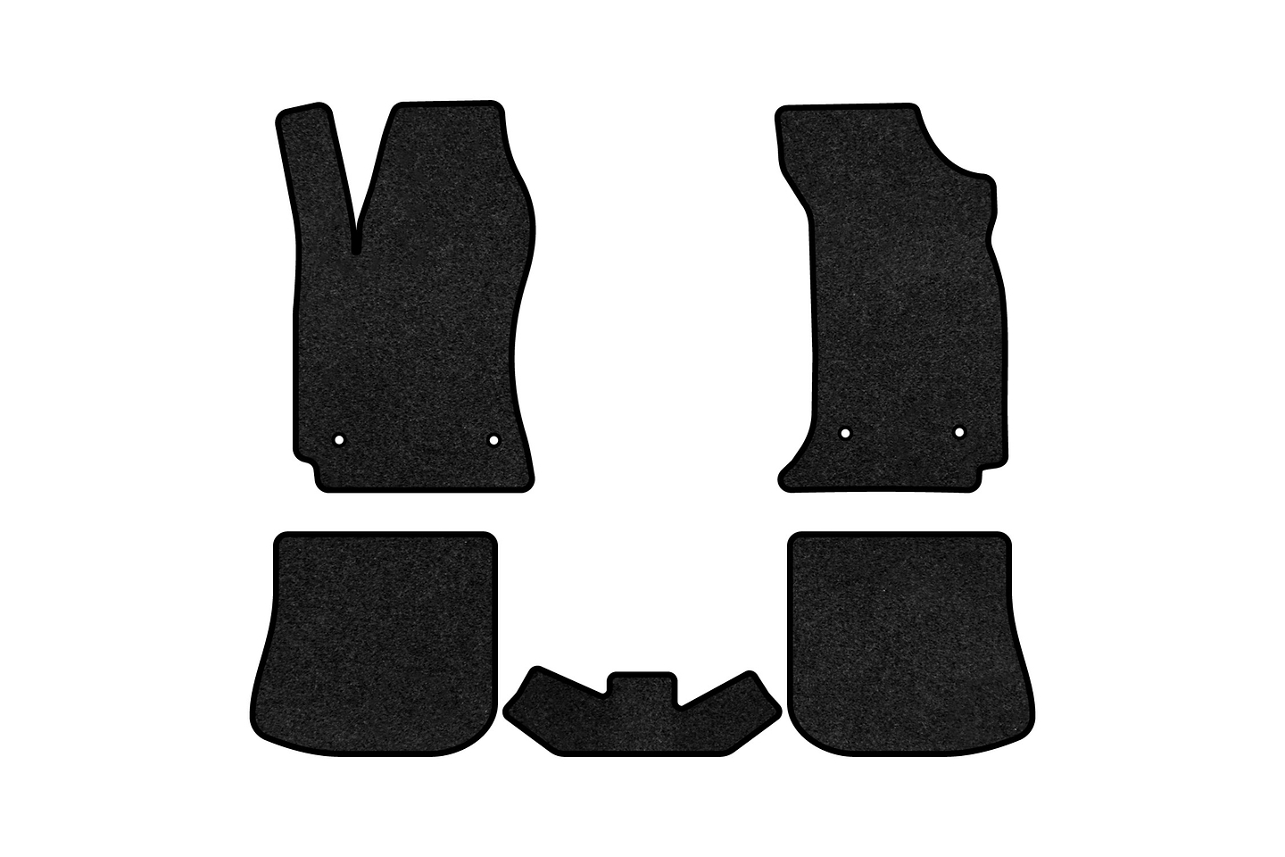 Коврики ворсовые в салон авто EVAtech Premium для Audi A4 (B5) 1994-1999 1 поколение Combi EU черный кант AU14120CV5TL4VPB