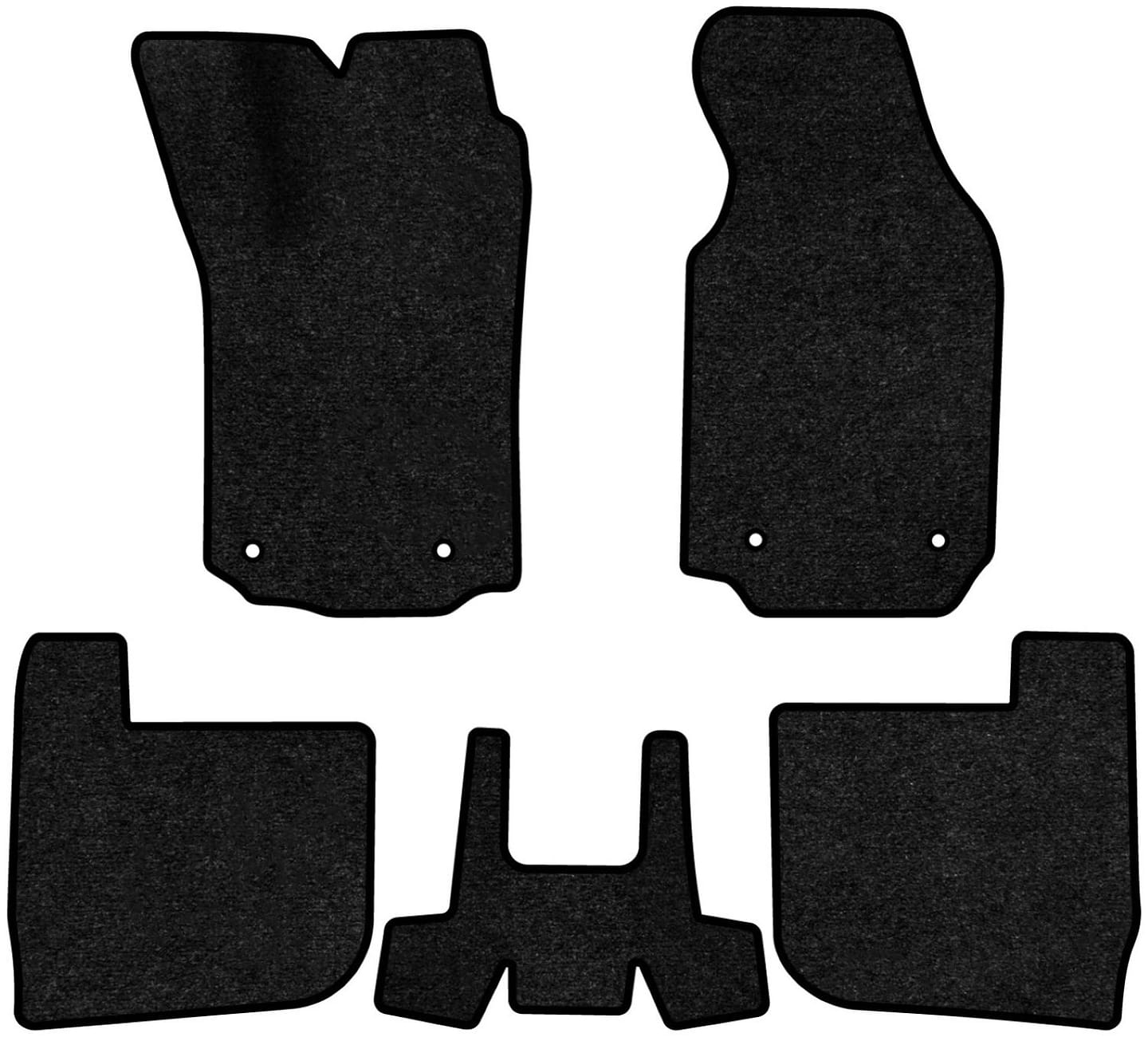 Коврики ворсовые в салон авто EVAtech Standard для Audi A6 (C4) 1994-1997 1 поколение Combi EU черный кант AU1415CE5AV4VEB