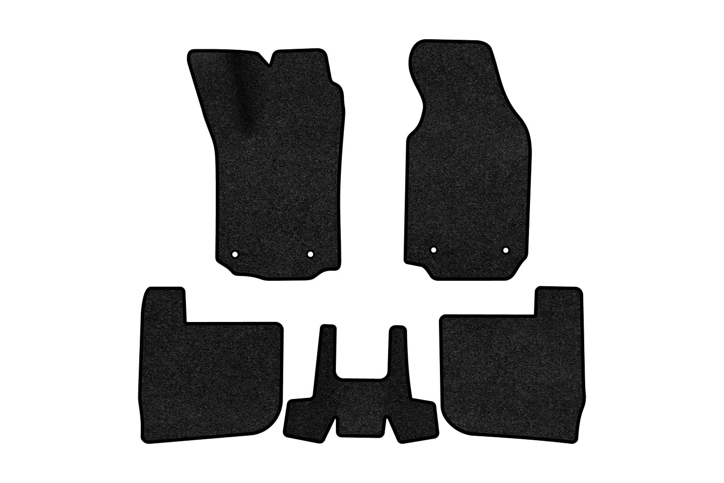 Коврики ворсовые в салон авто EVAtech Premium для Audi A6 (C4) 1994-1997 1 поколение Combi EU черный кант AU1415CE5AV4VPB