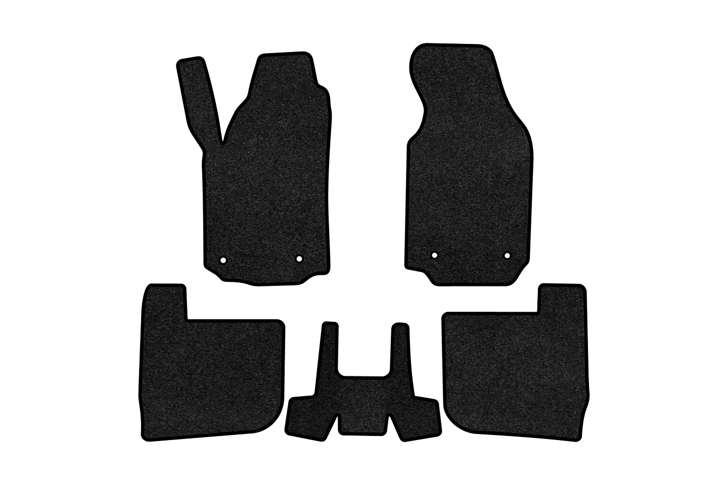 Коврики ворсовые в салон авто EVAtech Premium для Audi A6 (C4) 1994-1997 1 поколение Combi EU черный кант AU1415CV5AV4VPB