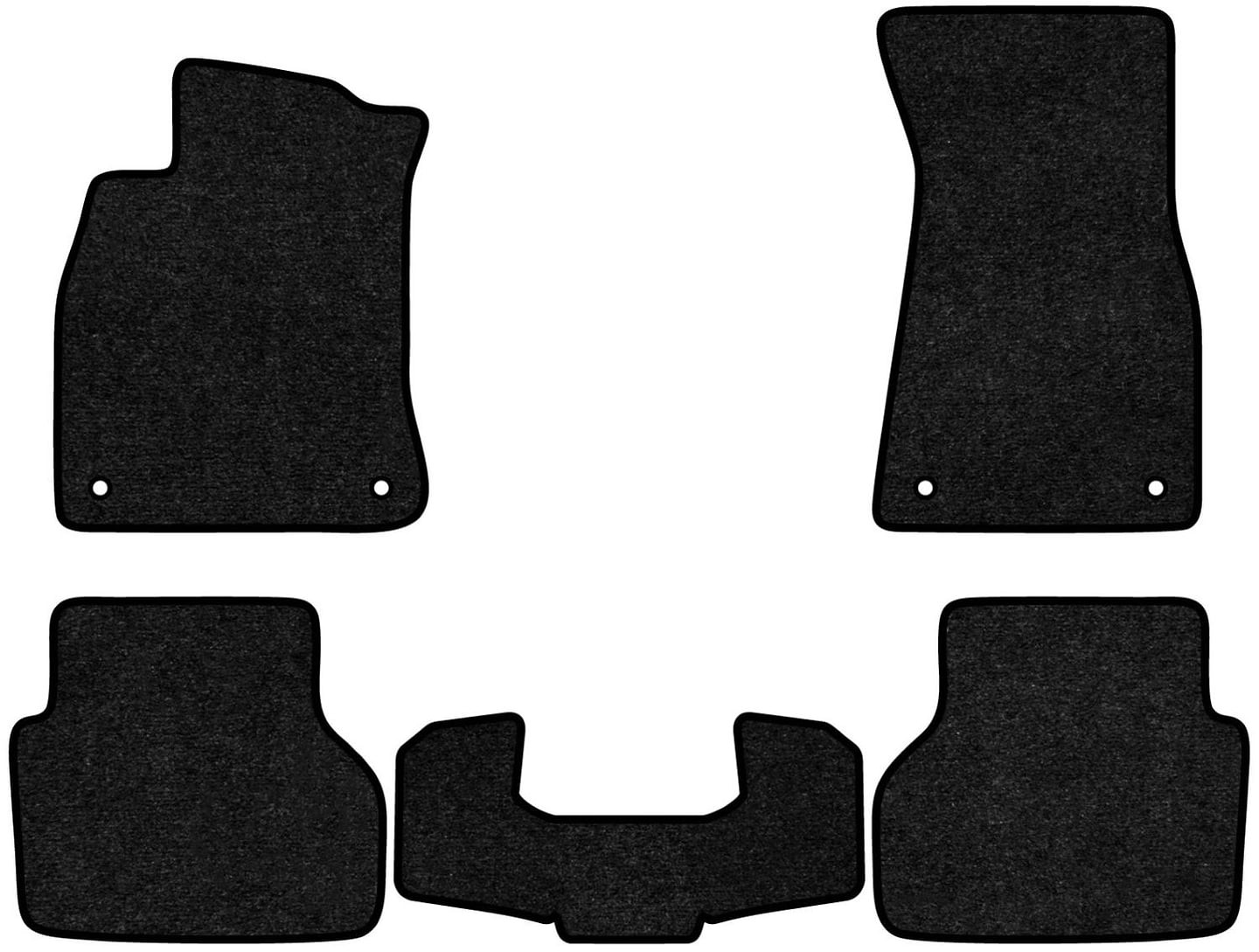 Коврики ворсовые в салон авто EVAtech Standard для Audi A6 (C8) (4 clips) 2018 5 поколение Sedan EU черный кант AU21630CB5AV4VEB