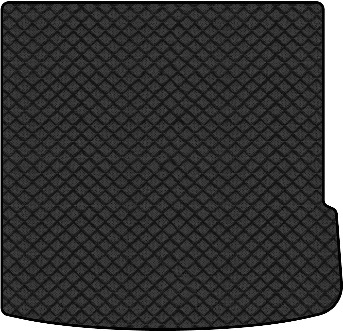 Килимок з екошкіри в багажник авто EVAtech ECO для Q7 (4L) 7 seats Audi 2005-2015 1 покоління SUV USA AU32339B1BBLB