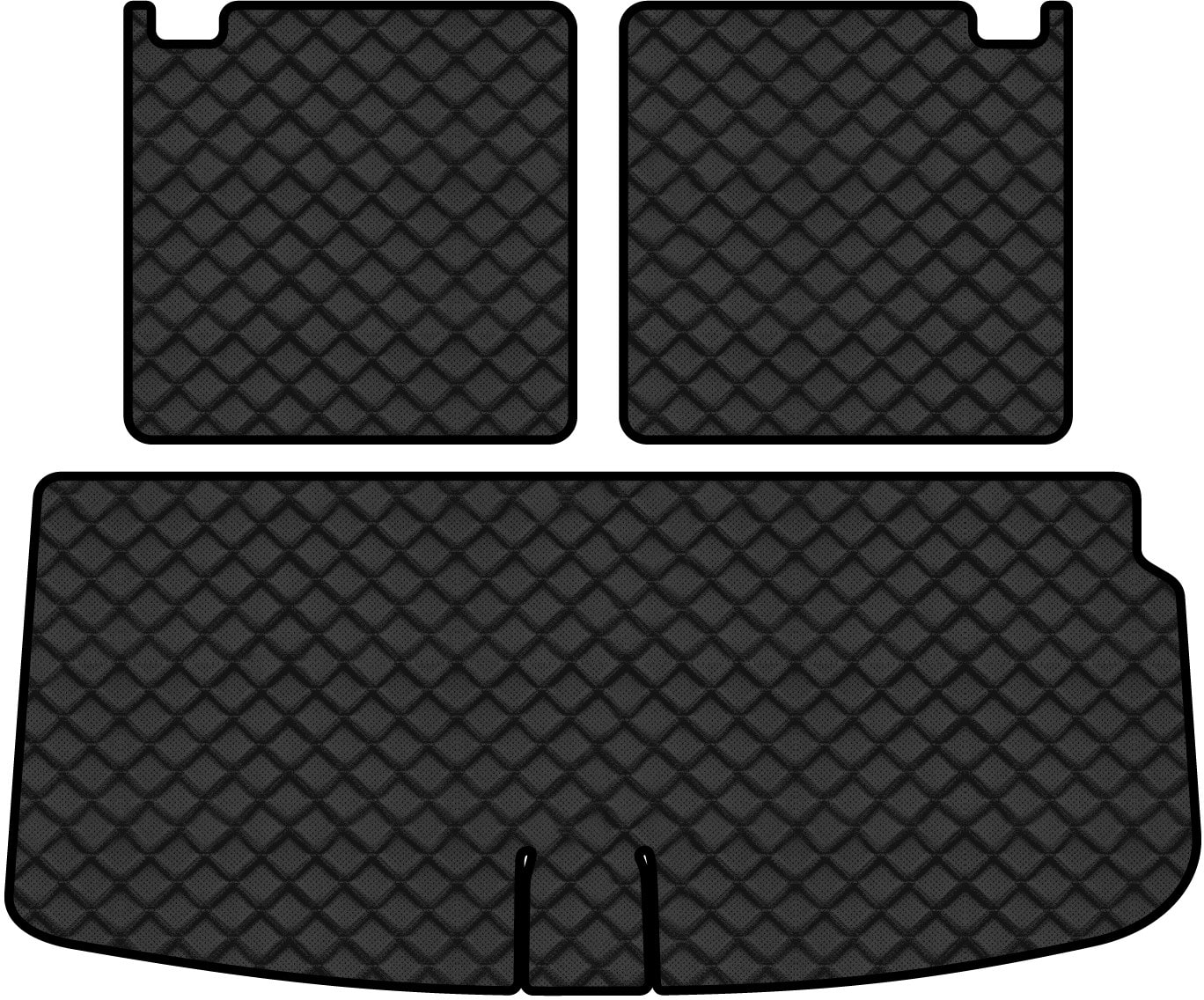 Килимок з екошкіри в багажник авто EVAtech ECO для Q7 (4L) 7 seats Audi 2005-2015 1 покоління SUV USA AU32339BE3BBLB