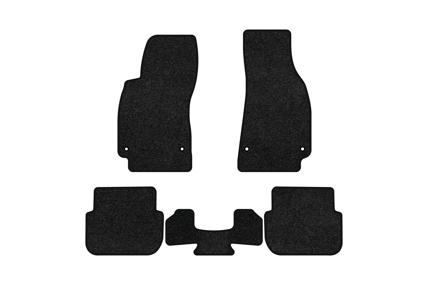 Коврики ворсовые в салон авто EVAtech Premium для Audi A6 (C6) (4 clips) 2004-2008 3 поколение Combi EU черный кант AU32410CG5AV4VPB