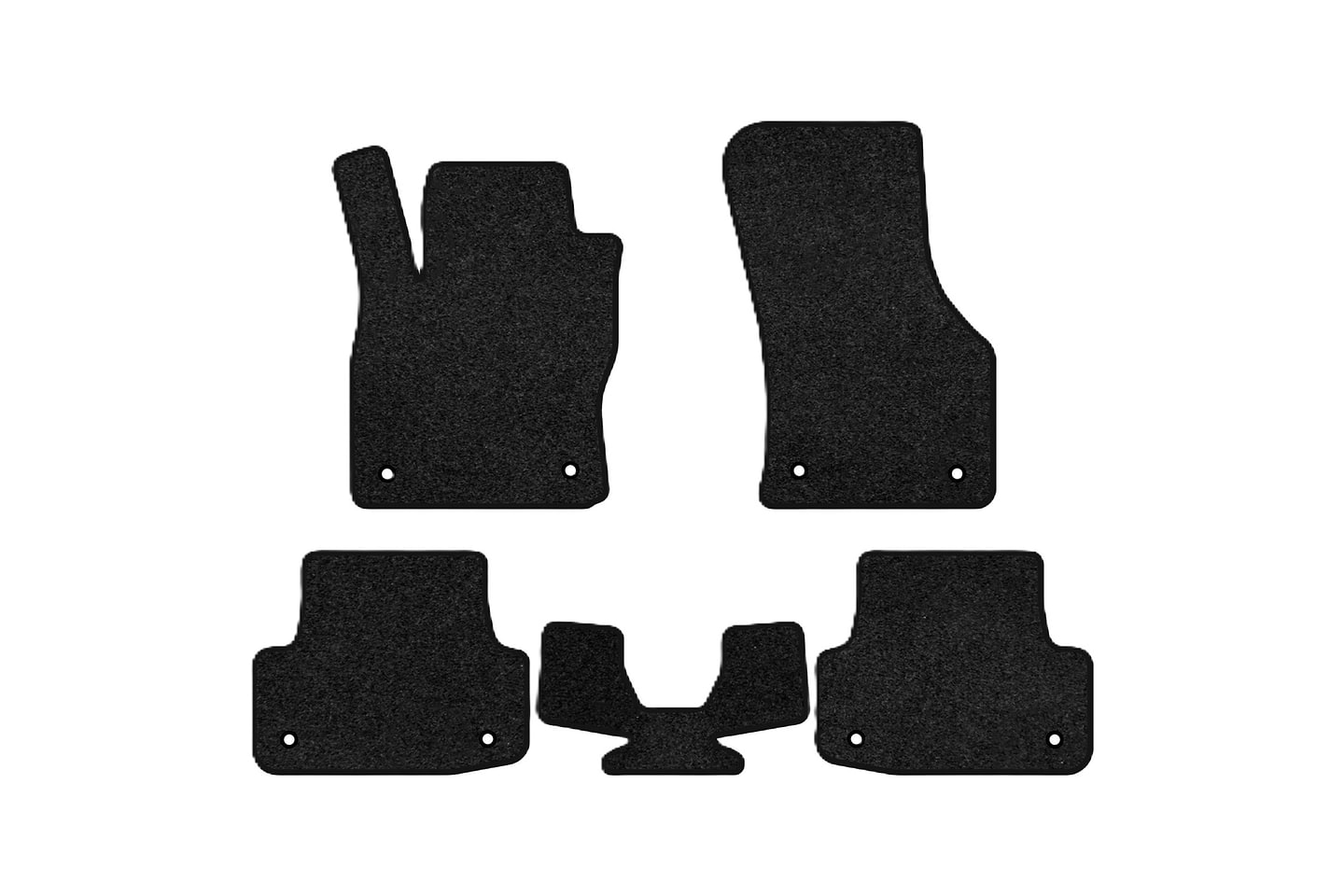 Коврики ворсовые в салон авто EVAtech Premium для Audi A3 (8V) 3-doors 2012-2020 3 поколение Htb EU черный кант AU32915CR5AV8VPB