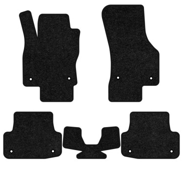 Килимки ворсові в салон авто EVAtech Standard для Audi A3 (8V) 3-doors 2012-2020 3 покоління Htb EU чорний кант AU32915CV5AV8VEB