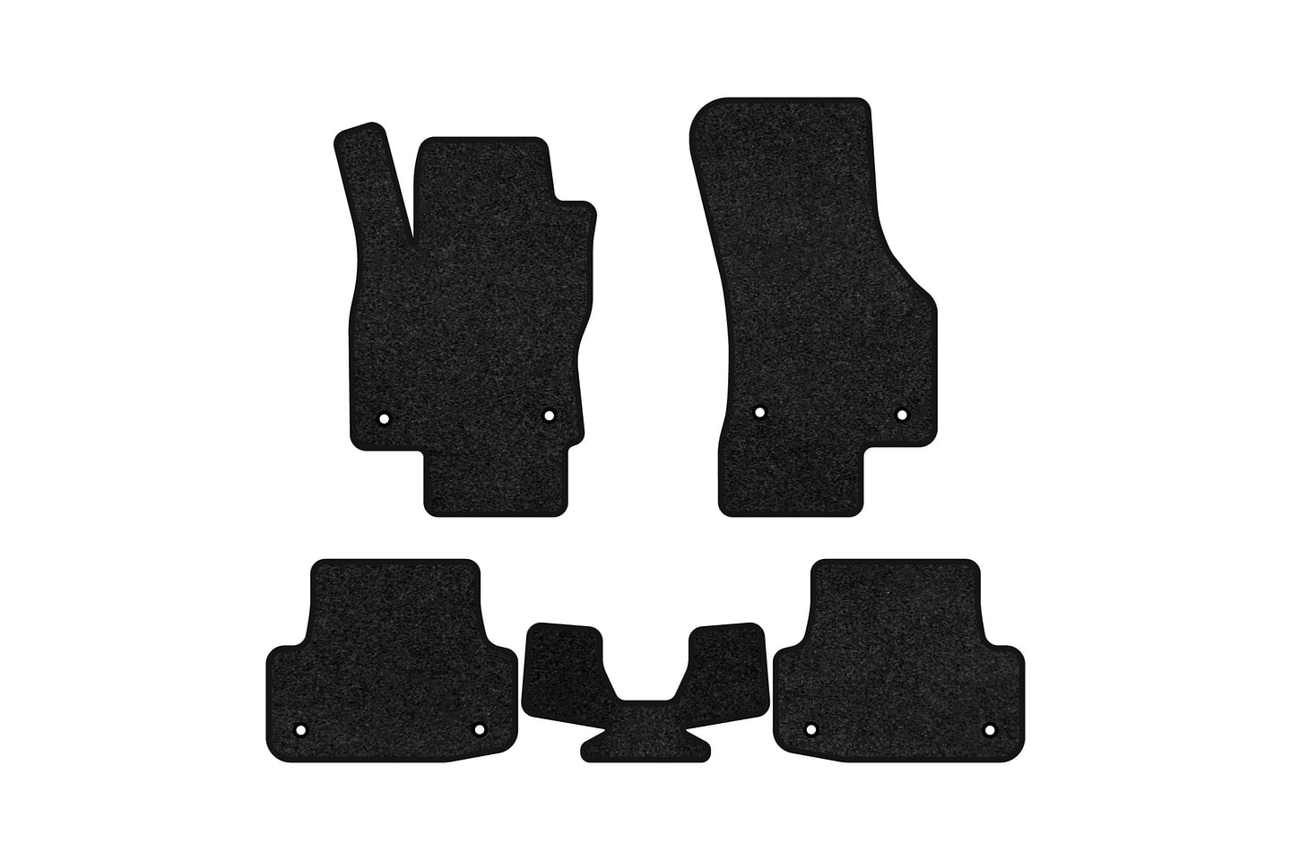 Коврики ворсовые в салон авто EVAtech Premium для Audi A3 (8V) 3-doors 2012-2020 3 поколение Htb EU черный кант AU32915CV5AV8VPB