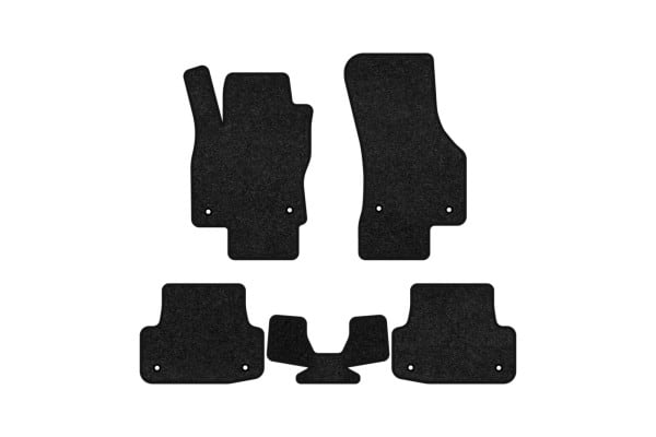 Коврики ворсовые в салон авто EVAtech Premium для Audi A3 Sportback e-tron (8V) 2014-2020 3 поколение Htb EU черный кант AU32930CV5AV8VPB