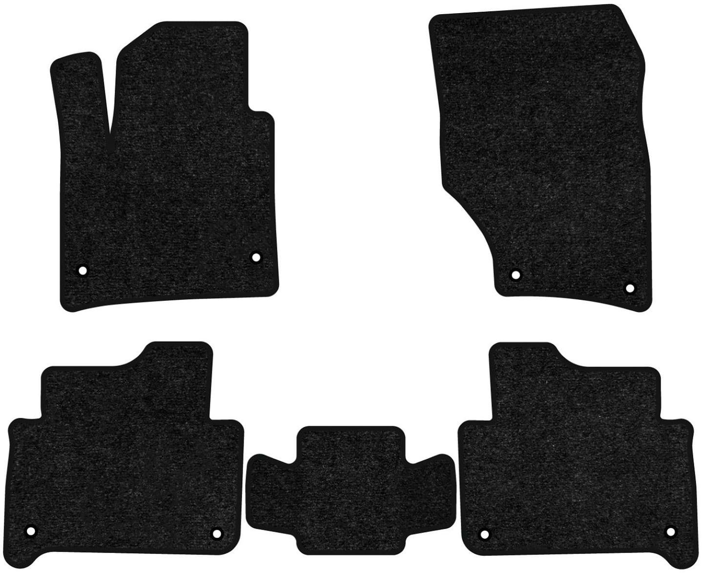 Коврики ворсовые в салон авто EVAtech Standard для Audi Q7 (4L) 5 seats 2005-2015 1 поколение SUV USA черный кант AU33004C5AV8VEB