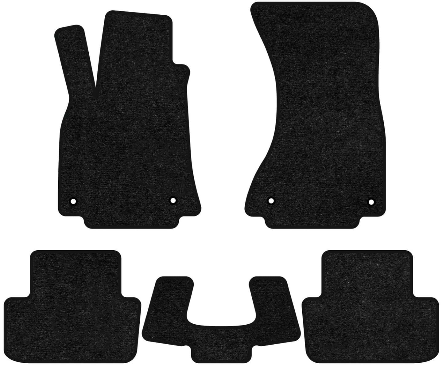 Коврики ворсовые в салон авто EVAtech Standard для Audi A4 Allroad Quattro (B8) 2008-2015 4 поколение Combi EU черный кант AU33067C5AV4VEB