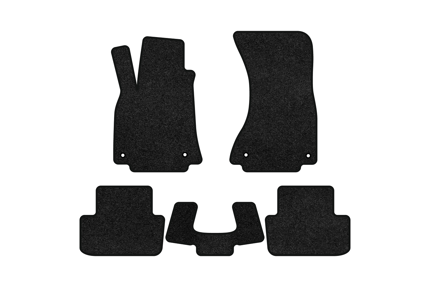 Коврики ворсовые в салон авто EVAtech Premium для Audi A4 Allroad Quattro (B8) 2008-2015 4 поколение Combi EU черный кант AU33067C5AV4VPB