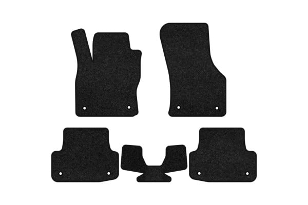 Коврики ворсовые в салон авто EVAtech Premium для Audi A3 (8V) 3-doors 2012-2020 3 поколение Htb USA черный кант AU33257CR5AV8VPB