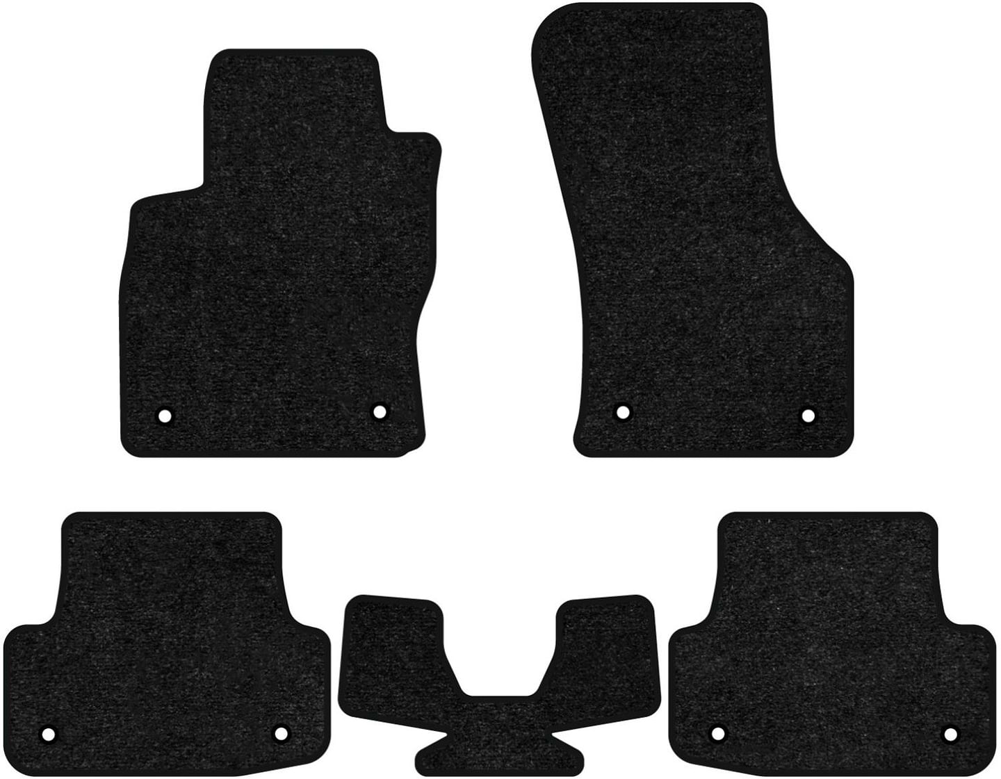 Коврики ворсовые в салон авто EVAtech Standard для Audi A3 (8V) 3-doors 2012-2020 3 поколение Htb USA черный кант AU33257CS5AV8VEB