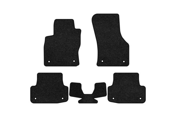 Коврики ворсовые в салон авто EVAtech Premium для Audi A3 (8V) 3-doors 2012-2020 3 поколение Htb USA черный кант AU33257CS5AV8VPB