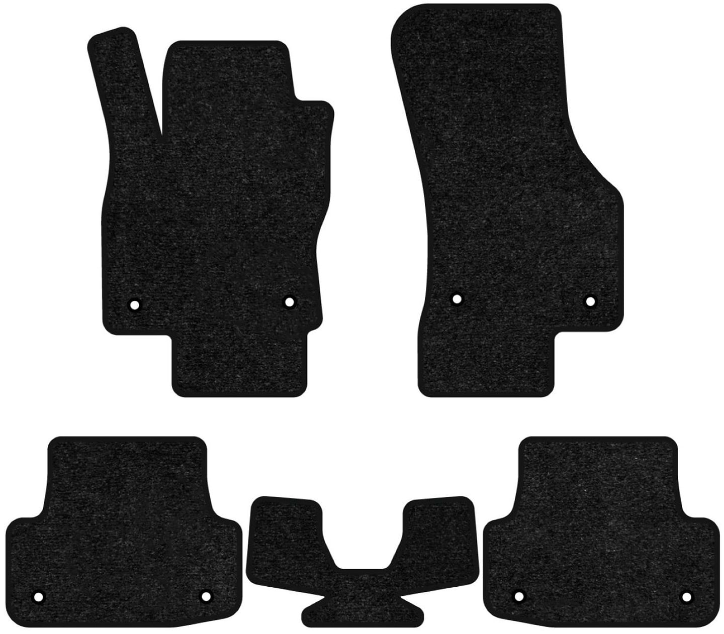 Коврики ворсовые в салон авто EVAtech Standard для Audi A3 (8V) 3-doors 2012-2020 3 поколение Htb USA черный кант AU33257CV5AV8VEB