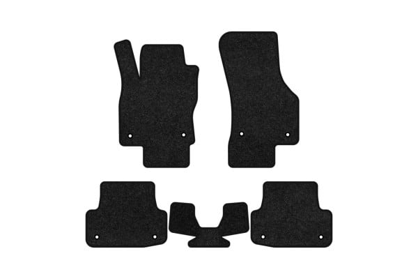 Коврики ворсовые в салон авто EVAtech Premium для Audi A3 (8V) 3-doors 2012-2020 3 поколение Htb USA черный кант AU33257CV5AV8VPB
