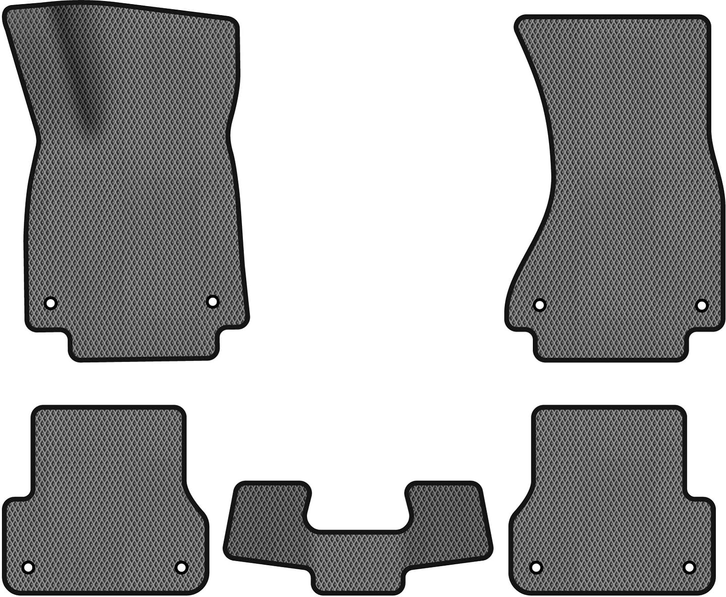 EVA коврики в салон авто EVAtech для A6 (C7) Audi 2011-2017 4 поколение Sedan USA (AU33462CD5AV8RGB)
