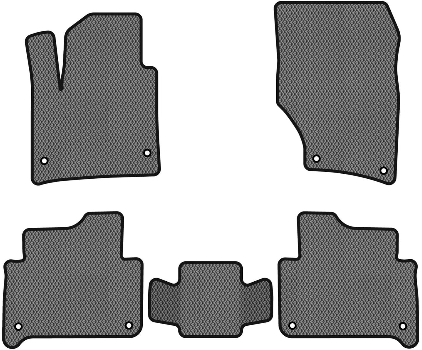 EVA коврики в салон авто EVAtech для Q7 (4L) 7 seats Audi 2005-2015 1 поколение SUV EU (AU38C5AV8RGB)