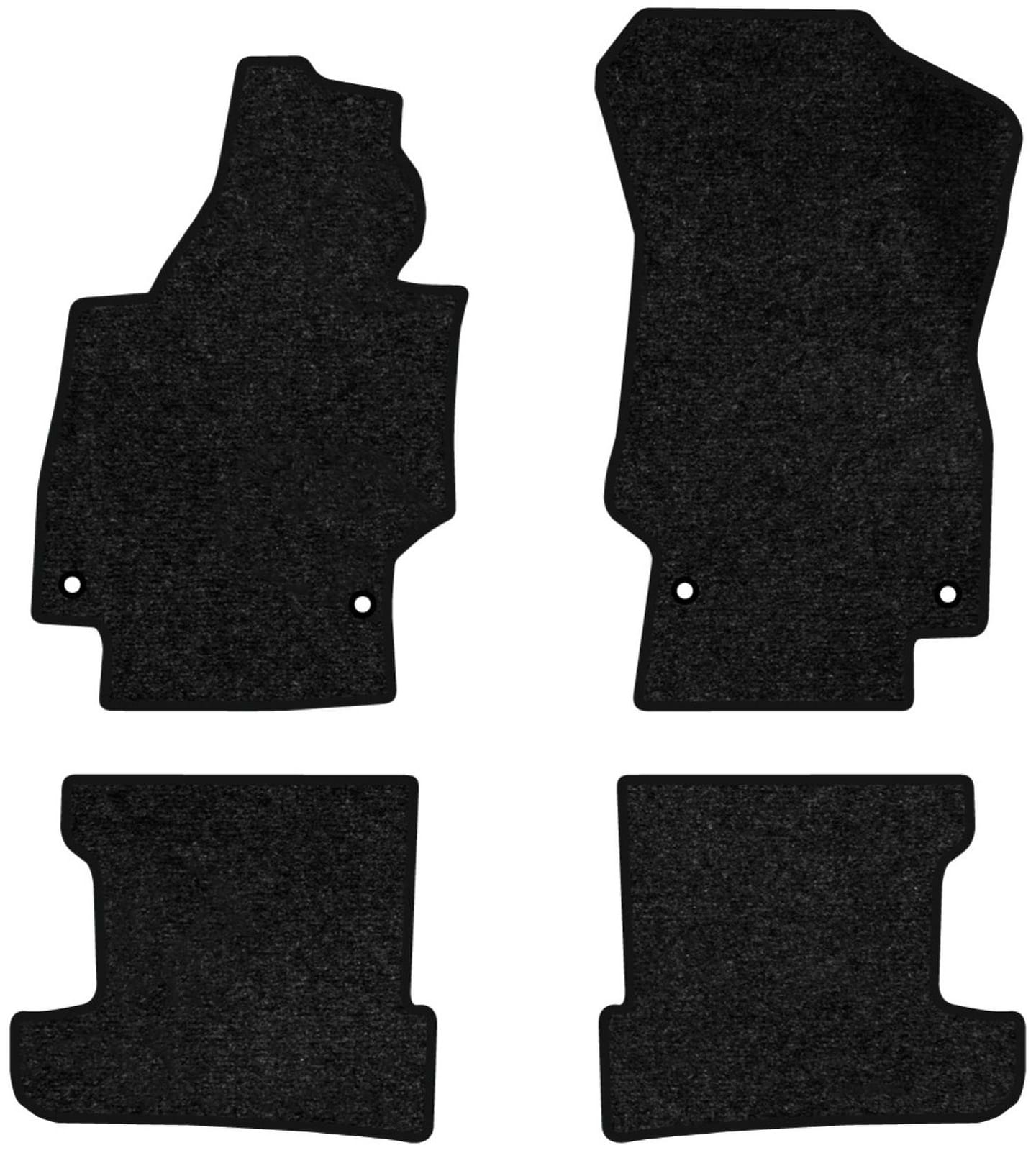 Коврики ворсовые в салон авто EVAtech Standard для Audi TT (8J) 2006-2014 2 поколение Coupe EU черный кант AU42891PB4AV4VEB