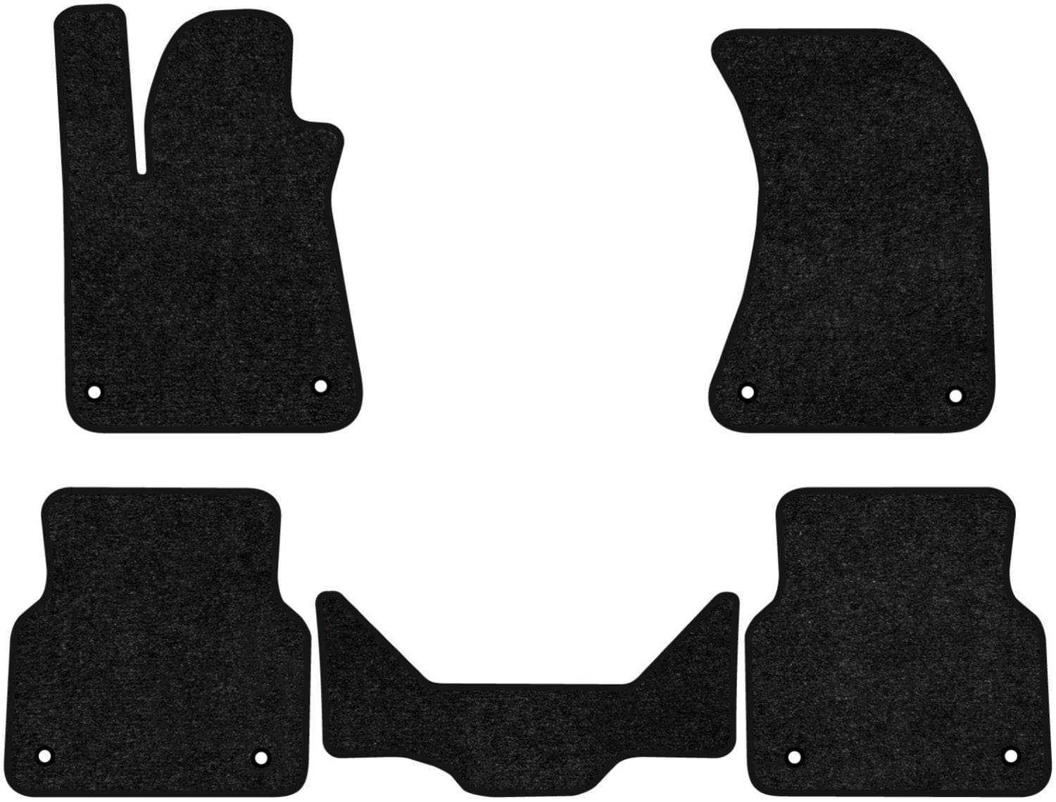 Коврики ворсовые в салон авто EVAtech Standard для Audi A8 (D4) Short Base 2010-2017 3 поколение Sedan EU черный кант AU42928C5AV8VEB