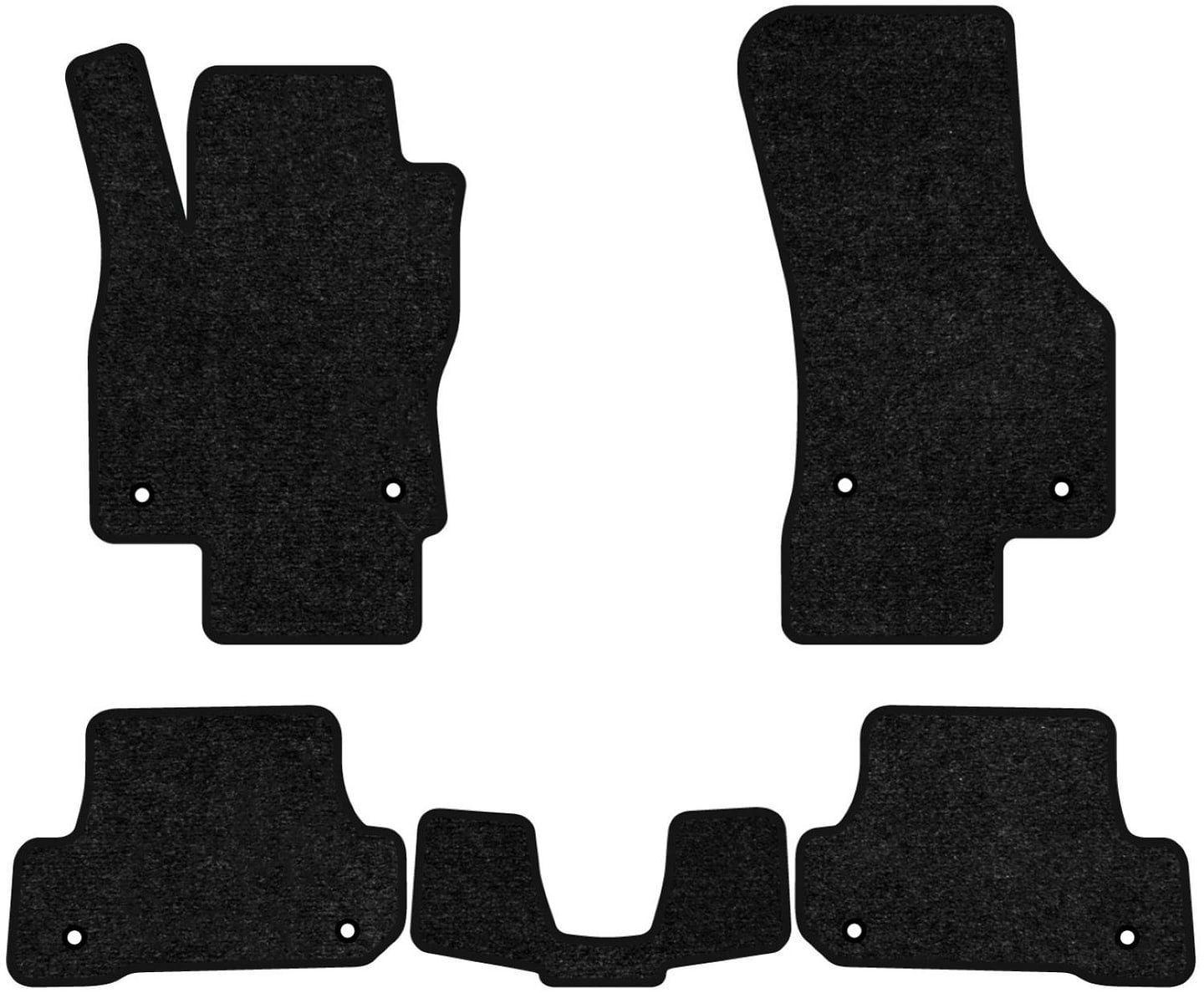 Коврики ворсовые в салон авто EVAtech Standard для Audi A3 (8V) 2012-2020 3 поколение Cabrio USA черный кант AU43852CV5AV8VEB