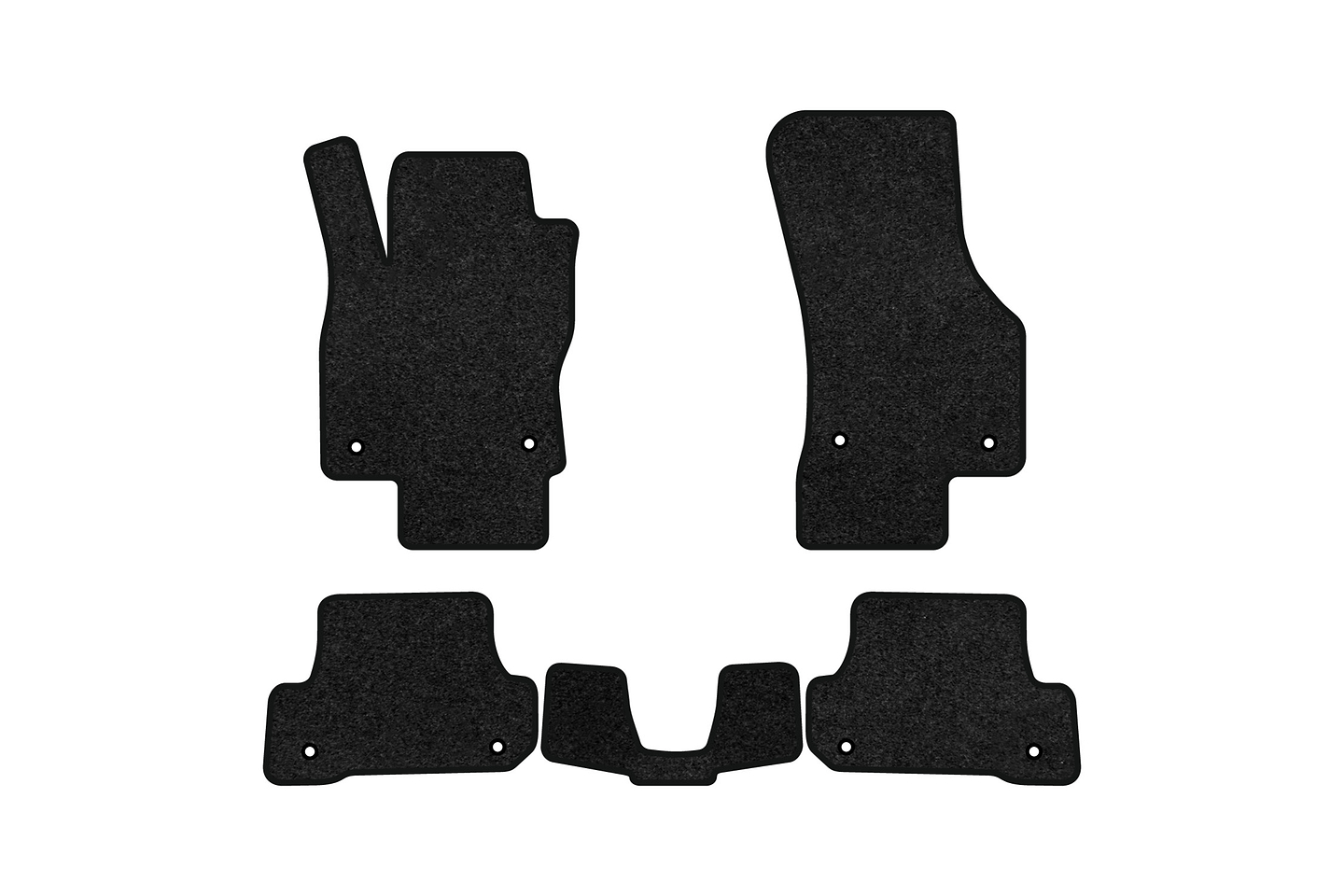 Коврики ворсовые в салон авто EVAtech Premium для Audi A3 (8V) 2012-2020 3 поколение Cabrio USA черный кант AU43852CV5AV8VPB