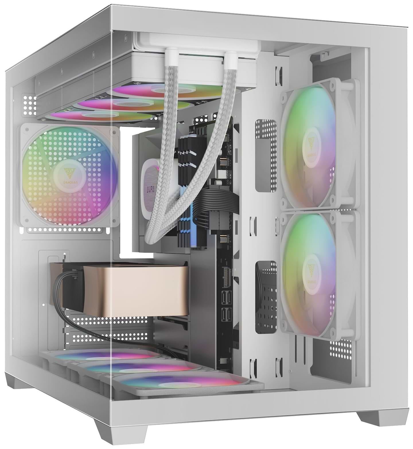 Корпус Gamdias AURA GC10M V2 WH ARGB (4711514503166)