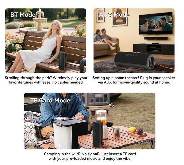 Фото - Портативная акустика Blackview AuraBass 3 Black (6931548324775)